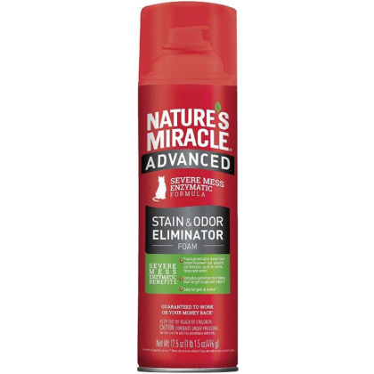 Nature\'s Miracle Just for Cats Advanced Enzymatic Stain & Odor Eliminator Foam - 17.5 oz